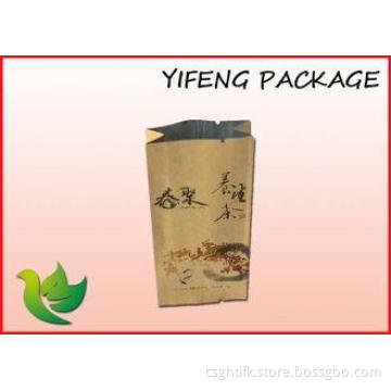 Side Gusset Kraft Paper Bag With Printing For Tea Coffee Pa